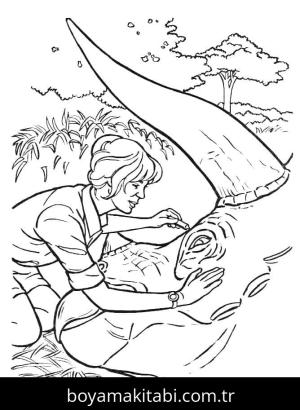 Jurassic Park boyama sayfası – boyama etkinliği, çocuk aktivitesi