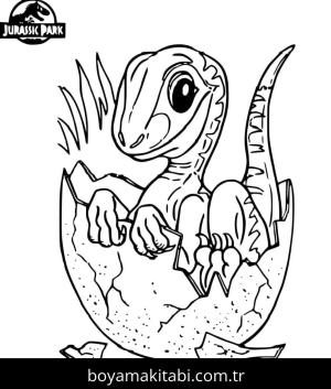 Jurassic Park boyama sayfası – basit çizim, kolay boyama