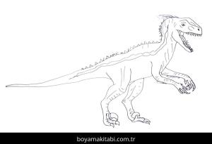 Jurassic Park boyama sayfası – sevimli karakter, sanatsal çalışma