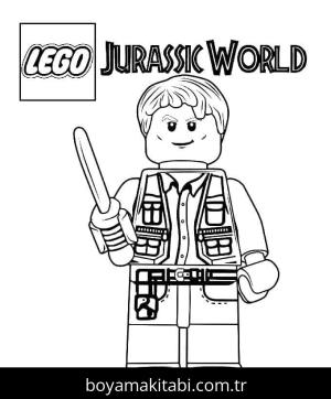 Jurassic Park boyama sayfası – sanatsal çalışma, çocuklar için