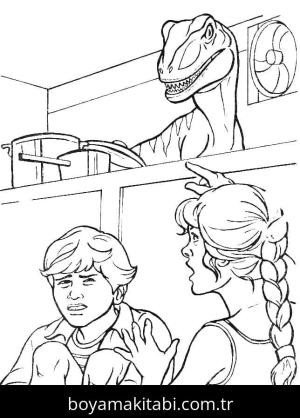 Jurassic Park boyama sayfası – keyifli zaman, renkli çizimler