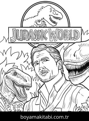 Jurassic World boyama sayfası – yaratıcılık, eğlenceli etkinlik