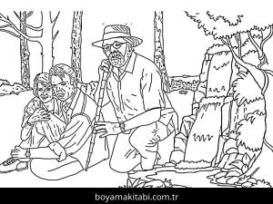 Jurassic World boyama sayfası – renkli çizimler, okul öncesi