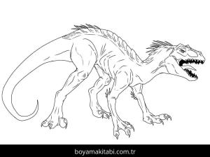 Jurassic World boyama sayfası – okul öncesi, evde etkinlik