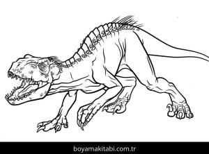 Jurassic World boyama sayfası – kolay boyama, eğitici aktivite