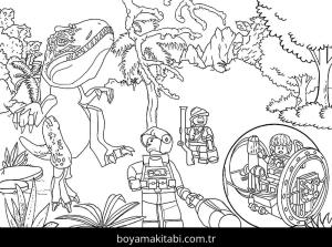 Jurassic World boyama sayfası – yaratıcılık, eğlenceli etkinlik