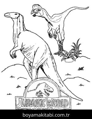 Jurassic World boyama sayfası – çocuklar için, çizgi film temalı
