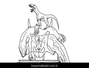 Jurassic World boyama sayfası – basit çizim, kolay boyama