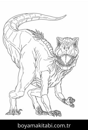 Jurassic World boyama sayfası – eğitici aktivite, yaratıcılık