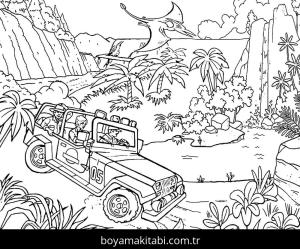 Jurassic World boyama sayfası – ücretsiz yazdır, boyama etkinliği