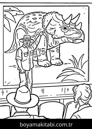 Jurassic World boyama sayfası – eğitici aktivite, yaratıcılık