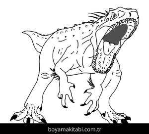 Jurassic World boyama sayfası – eğlenceli etkinlik, el becerilerini geliştirir