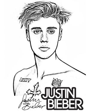 Justin Bieber boyama sayfası,  coloring page, Justin Bieber Çizimi, 