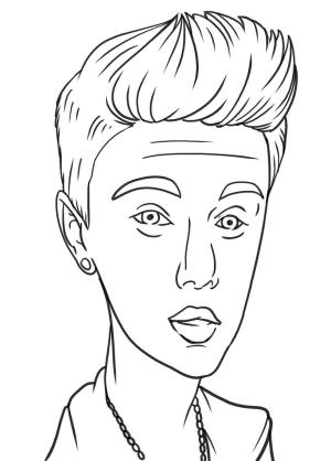 Justin Bieber boyama sayfası,  coloring page, Justin Bieber Çizgi Filmi, 