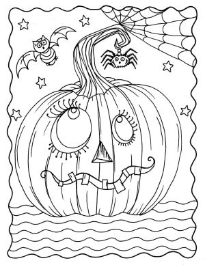 Kabak boyama sayfası,  coloring page, Komik Kabak, 