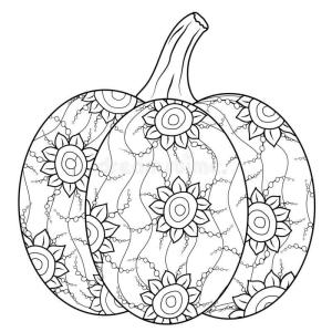 Kabak boyama sayfası,  coloring page, Balkabağı Mandalası, 