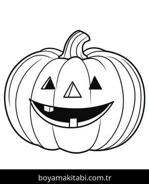 Kabak boyama sayfası – çizgi film temalı, basit çizim