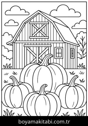 Kabak boyama sayfası,  coloring page, çocuklar için, renkli, masalsı