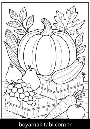 Kabak boyama sayfası,  coloring page, klasik, oyunlu, klasik