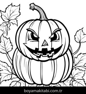 Kabak boyama sayfası,  coloring page, popüler, canlı, yuvarlak hatlı