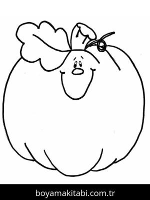 Kabak boyama sayfası – basit çizim, kolay boyama