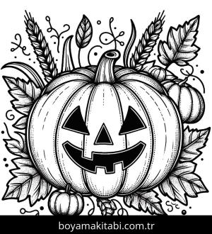 Kabak boyama sayfası,  coloring page, tatlı, şekilli, canlı