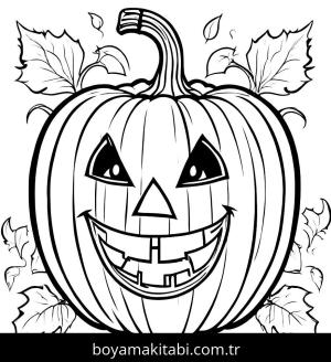 Kabak boyama sayfası,  coloring page, minimal, çizgi, komik