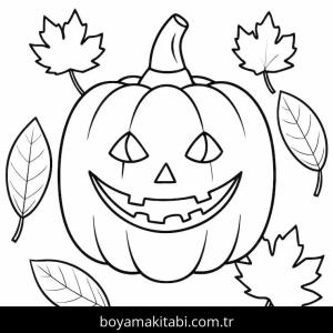 Kabak boyama sayfası – çocuk aktivitesi, PDF indir