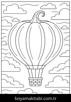 Kabak boyama sayfası,  coloring page, çizgi, sevimli, modern