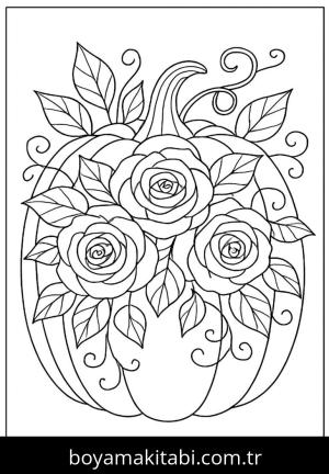 Kabak boyama sayfası,  coloring page, kreatif, harika, yuvarlak hatlı