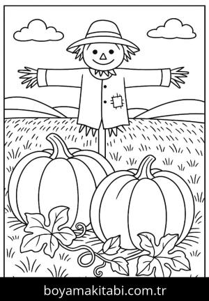 Kabak boyama sayfası,  coloring page, benzersiz, oyunlu, çizgi