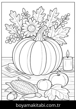 Kabak boyama sayfası,  coloring page, şirin, renkli, oyunlu