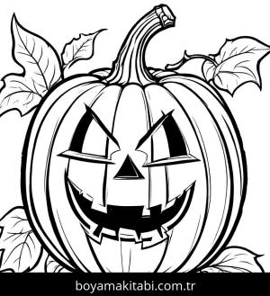Kabak boyama sayfası,  coloring page, minimal, renkli, basit