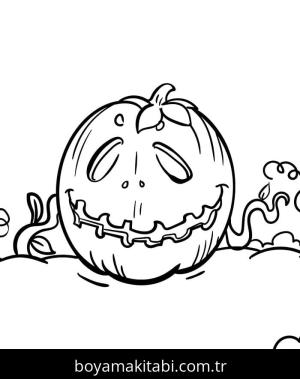 Kabak boyama sayfası – basit çizim, kolay boyama