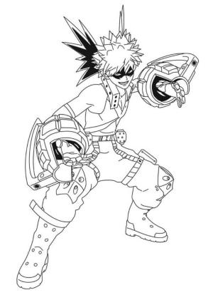 Kahraman Akademim (My Hero Academia) boyama sayfası,  coloring page, Güzel Bakugo, 