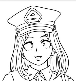 Kahraman Akademim (My Hero Academia) boyama sayfası,  coloring page, My Hero Academia’dan Camie Utsushimi’nin çizimi, 