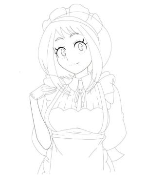 Kahraman Akademim (My Hero Academia) boyama sayfası,  coloring page, Güzel Ochako Uraraka’nın çizimi, 