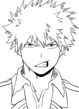 Kahraman Akademim (My Hero Academia) boyama sayfası,  coloring page, Bakugo’yu My Hero Academia’dan çiziyorum, 