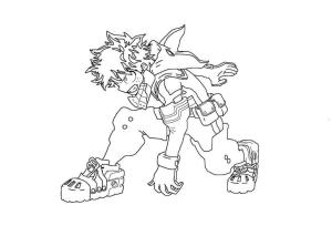 Kahraman Akademim (My Hero Academia) boyama sayfası,  coloring page, Kızgın Midoriya, 