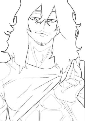 Kahraman Akademim (My Hero Academia) boyama sayfası,  coloring page, Shota Aizawa, 