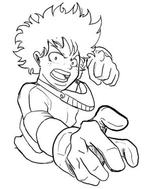 Kahraman Akademim (My Hero Academia) boyama sayfası,  coloring page, Muhteşem Midoriya’yı çiz, 