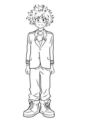 Kahraman Akademim (My Hero Academia) boyama sayfası,  coloring page, Izuku Midoriya, 