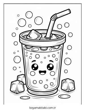 Kahve boyama sayfası – evde etkinlik, ücretsiz yazdır