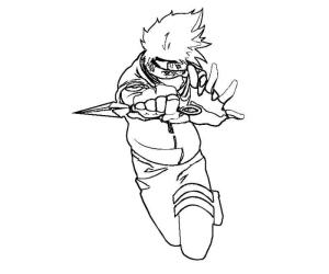 Kakashi Hatake boyama sayfası,  coloring page, Kakashi’nin Saldırısı, 