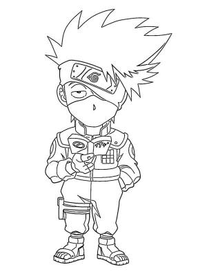 Kakashi Hatake boyama sayfası,  coloring page, Chibi Kakashi Okuma Kitabı, 