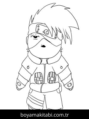 Kakashi Hatake boyama sayfası – okul öncesi, evde etkinlik
