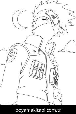 Kakashi Hatake boyama sayfası – eğitici aktivite, yaratıcılık