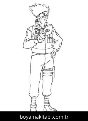 Kakashi Hatake boyama sayfası – keyifli zaman, renkli çizimler
