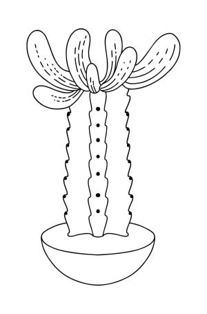 Kaktüs boyama sayfası,  coloring page, Mükemmel Kaktüs, 