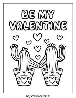 Kaktüs boyama sayfası – evde etkinlik, ücretsiz yazdır